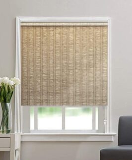 Prettify Decor Roller Blinds for Window - Jute Fabric, Cream Color, Size - 36"(W) X 36"(H)