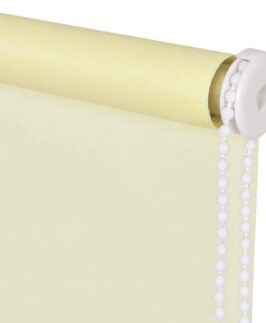 Prettify Decor Blackout Roller Blinds for Windows - Suitable for Bedroom, Kitchen, Sliding Door and French Door, Size - 55"(W) X 36"(H), Cream