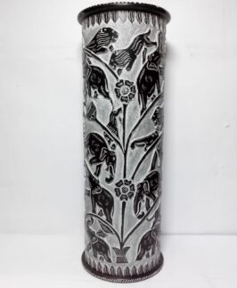 Heritage Floral Marble Vases - Black Marble